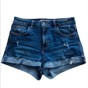 Zara High Rise Jean Shorts